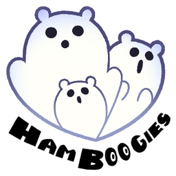 Hamboogies logo with three mascots and the HAMBOOGIES wordmark